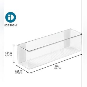 iDesign Clear Plastic Adhesive Storage Organizer - NEW